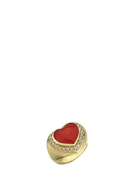 Hearts Diamonds Women's Gold Ring